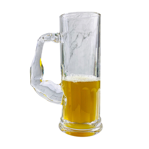 Jarra de Cerveza Gigante Hecha a Mano de Vidrio Transparente con Asa - Product Image 2