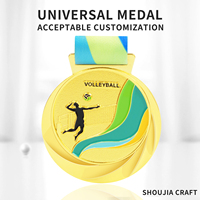 Fabrication sur mesure de médailles de sport de volleyball, de gymnastique et de course sans minimum de commande