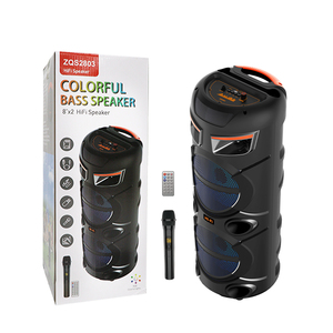 SING-E ZQS2803 speciale doppio 8 pollici senza fili Bluetooth altoparlante per <span class=keywords><strong>Karaoke</strong></span> RGB per feste all'aperto e per casa di giocatori di <span class=keywords><strong>Karaoke</strong></span> - Product Image 1