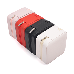 CHEN LU Portable Mini Travel Jewelry Case Display Custom Logo Small PU Leather Zipper Closure Popular <strong>Ring</strong> Earring <strong>Storage</strong> - Product Image 3