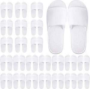 Chaussons de spa jetables pour femmes et hommes, blancs, antidérapants, pour invités, spa, hôtel, voyage, maison, fête, mariage - Product Image 1