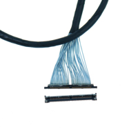 Câble coaxial micro LVDS EDP DF56 à 50 broches, pas de 0,3 mm, avec pinout inversé, longueur 400 mm, pour écran LCD industriel