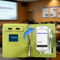 Cuaderno Inteligente Ecológico con IA, Escritura con Lápiz Convencional sin Conexión, Sincronización con IA, Grabación de 70 Horas, para Trabajo Profesional, Logotipo Personalizable