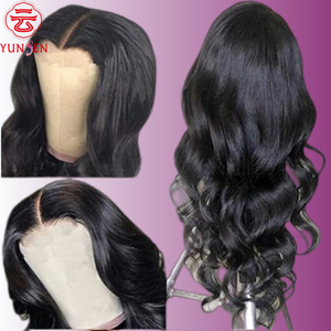 Cheveux humains vierges à 100 %, perruque Lace Front 13x4, longue ondulation avec raie au milieu pour femmes - Product Image 5