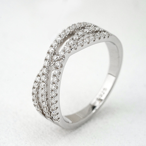 Anillo de Plata S925 con Moissanita Blanca DEF Starsgem, Anillo de Boda de Moissanita - Product Image 5