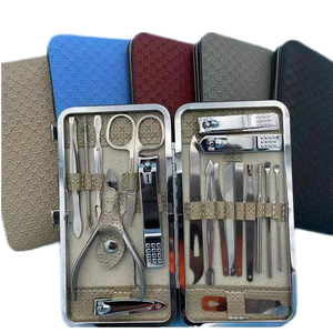 2025 nuevo juego completo de herramientas de manicura 16 en 1 de acero inoxidable de alta calidad con bolsa de cuero para profesionales - Product Image 1