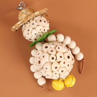 Auto-divertissement perroquet jouet à mâcher boule de rotin balançoire accessoire de cage à oiseaux pour le meulage des dents et les fournitures de bec