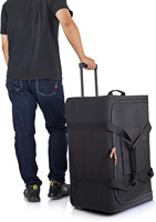 Sac de danse pliable noir de 26 pouces avec porte-vêtements, sac de voyage à roulettes tendance, sac de voyage à roulettes RTS noir