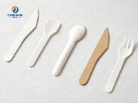 Chenqi Einweg Biologisch Abbaubares Umweltfreundliches Kraftpapier-Besteck Lebensmittelechtes Wasserbeständiges Hochfestes Besteck