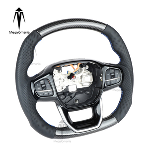 Custom Steering Wheel Fit for Ford Transit Tourneo C-MAX Kuga St V348 Mk8 2018 2019 2023 <strong>2021</strong> 2022 Carbon Fiber Steering Wheel - Product Image 6