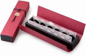 Exquisite Custom Size 4pcs 6pcs 12pcs Candy Chocolate Packaging Box With Wax Paper <b>Ribbon</b> and Sticker - Product Image 5