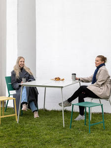 Juego de Mesa y Sillas de Acero Inoxidable Comercial de 4 Piezas, Personalizable, Moderno, para Exteriores, Oficina, <span class=keywords><strong>Terraza</strong></span> y Cafetería, con 3 Años de Garantía - Product Image 2