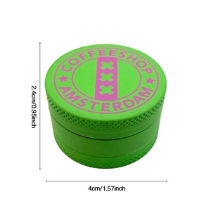 40mm3層亜鉛合金ハーブグラインダー喫煙タバコアクセサリー無料OEMロゴ付き - Product Image 6