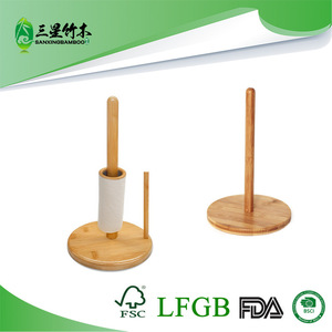 Bamboo and wood toilet <b>paper</b> holder, <b>kitchen</b> <b>paper</b> towel holder, bamboo <b>paper</b> towel holder, no-drill standing <b>paper</b> towel - Product Image 5