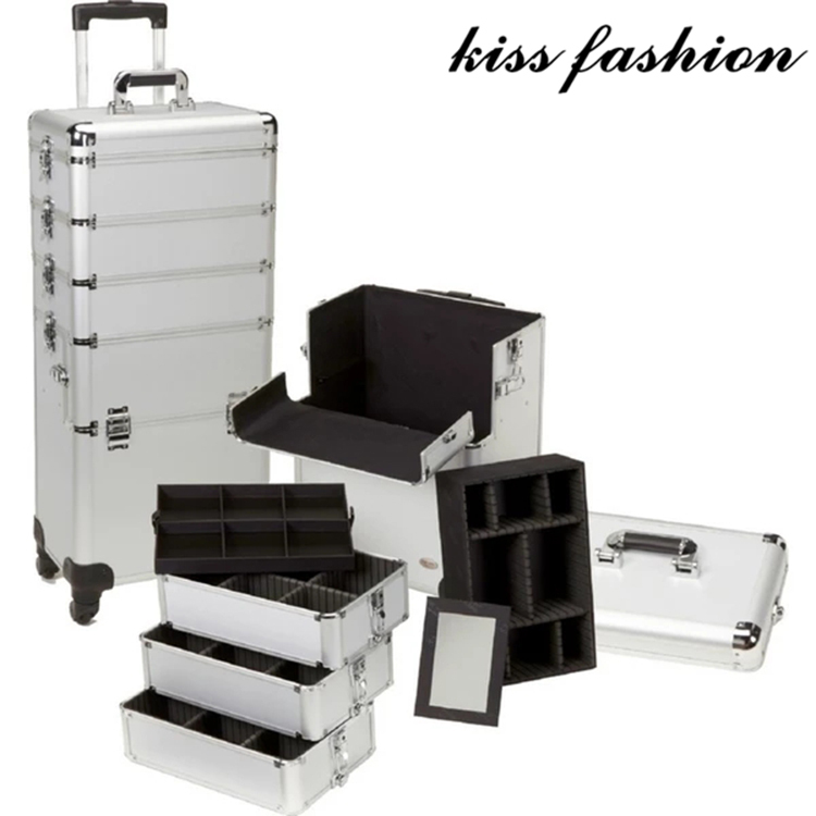 4 in 1 silver trolley case