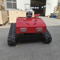 Cortacésped Robótico con Orugas de Goma, Cortacésped a Gasolina Autopropulsado con Control Remoto para Jardín en Venta