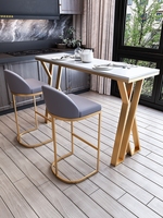 2024 nouvelle table de comptoir de bar de balcon d'entrée de cloison en métal scandinave