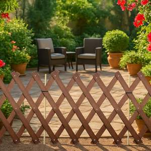 Panneaux <span class=keywords><strong>de</strong></span> clôture décoratifs extérieurs <span class=keywords><strong>en</strong></span> <span class=keywords><strong>bois</strong></span> extensibles pour plantes, <span class=keywords><strong>balcon</strong></span>, bordure <span class=keywords><strong>de</strong></span> paysage <span class=keywords><strong>de</strong></span> cour, diviseur <span class=keywords><strong>de</strong></span> patio, barrière pour animaux - Product Image 6