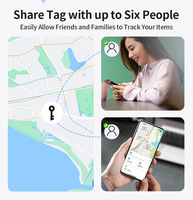 Traqueur Intelligent Certifié MFi de Taille Identique aux AirTags Anti-Perte Localisateur GPS pour Animaux Domestiques Mini pour Appareils Apple iOS
