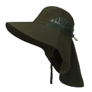 Wholesale <b>Summer</b> Outdoor Unisex Sun <b>Hat</b> Wide Brim Uv Protection Fishing Cap Breathable Sunshade <b>Hat</b> - Product Image 5