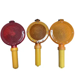 Luces de advertencia de tráfico LED rojas y amarillas de mano Barricadas de carretera alimentadas por batería