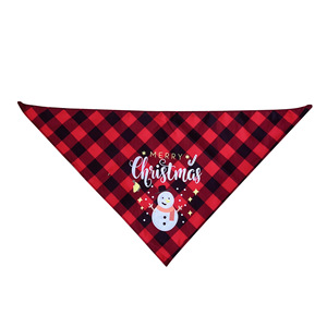 Bandana à carreaux pour chien et chat Juicepet, Noël, automne-hiver, mélange coton-polyester - Product Image 5