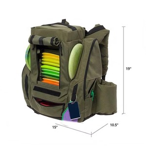Muestra gratuita, al por mayor, OEM, ODM, mochila deportiva ligera para discos de golf con soporte para botella de agua, con capacidad para más de 25 discos - Product Image 2