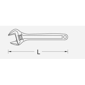 GEDORE - 6380560 Clé à molette simple ouverte en pouce-EAN 4010886638057 WRENCHES WJUSTABLE WRENCHES - Product Image 2