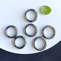 Bagues en pierre térahertz à l'éclat métallique de 16-22 mm, en silicium polycristallin de haute pureté, pour hommes et femmes