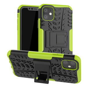 Funda Protectora Híbrida 2 en 1 de TPU y PC a Prueba de Golpes, Anti-Caídas y Anti-Rayones con Soporte para <span class=keywords><strong>iPhone</strong></span> 16 15 14 <span class=keywords><strong>13</strong></span> 12 11 Pro Max <span class=keywords><strong>Mini</strong></span> - Product Image 1