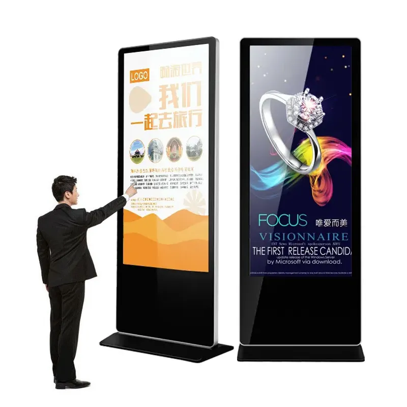 Floor Standing Vertical Totem LCD TV Touch Screens Kiosk Interactive Digital Signage Advertising Display for Advertising