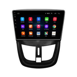 For Peugeot 207 Radio Headunit Device 2 Double Din Quad Octa-Core GPS Navigation Car Android Stereo Carplay
