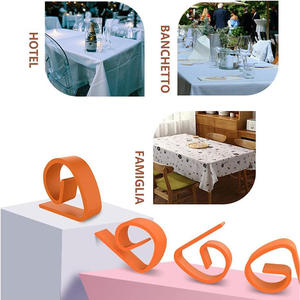 <span class=keywords><strong>Nappe</strong></span> antidérapante avec boucle <span class=keywords><strong>fixe</strong></span> en plastique et petit support de tissu sécurisé à clip - Product Image 4