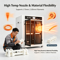 Imprimante 3D FDM AX-H1000, volume d'impression 1000x1000x1000mm, connectivité USB, prise en charge du PLA pour prototypes et pièces industrielles, rapide