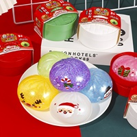 Jouet anti-stress en forme de boulettes de Noël de 8,5 cm avec paillettes et boîte mystère, jouet de Noël pour enfants, jouets promotionnels