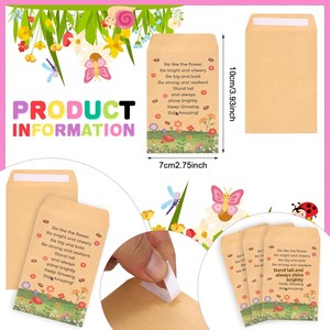 50 Juegos de Macetas de Plástico Ligeras para Jardín, Kit de Manualidades, Bandejas, Pegatinas, Paquetes de Semillas de Flores Silvestres (No Incluidos), Regalos para <span class=keywords><strong>Estudiantes</strong></span> - Product Image 1