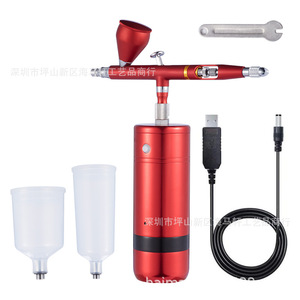 ไฮม่า เซวียน แอร์บรัชไฟฟ้า HB07-130A สีแดง แบบชาร์จได้ สำหรับแต่งหน้า ทำเล็บ วาดภาพโมเดล - Product Image 2