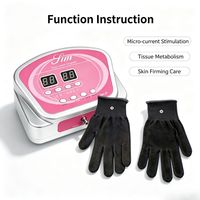 Gants conducteurs micro-courants BIO pour appareil de beauté, lifting du visage et du cou, raffermissement de la peau, drainage lymphatique, équipement de salon pour le visage