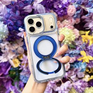 Funda Transparente con Diamantes para iPhone 17 Pro Max, 17, 16, 15, 14, 13, 12, 11, Magnética con Soporte Giratorio de 360°, Nuevo Diseño - Product Image 2