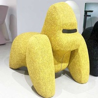 Fauteuil enfant Gorille Tendance, Canapé paresseux, Modèle de designer, Tabouret créatif moderne, simple, minimaliste, en bois