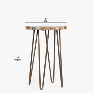 Table d'appoint ronde en bois de qualité supérieure pour la maison, le bureau, la chambre, le coin du canapé, avec un design stable et durable, disponible à la vente - Product Image 5