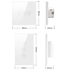 <span class=keywords><strong>Interruptor</strong></span> <span class=keywords><strong>de</strong></span> pared XZJ US, obturador táctil, rodillo, <span class=keywords><strong>Interruptor</strong></span> <span class=keywords><strong>de</strong></span> vidrio templado, Inteligente, WiFi, cortina inteligente, <span class=keywords><strong>interruptor</strong></span> inteligente - Product Image 3