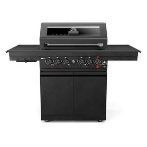 Gril à gaz à 5 brûleurs 1 brûleur latéral autoportant en fonte maille chignon support infrarouge en acier inoxydable enduit de poudre maison - Product Image 2