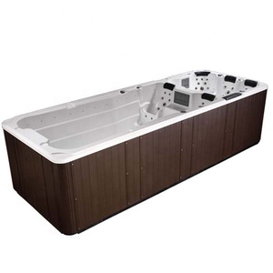 Venta caliente 2 zonas interminable al aire libre, spa de natación gran bañera de hidromasaje con 1 tumbona 5 asientos - Product Image 1