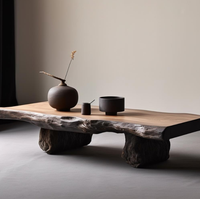 Table basse en bois, salon, usage domestique, table à thé commerciale, maison d'hôtes