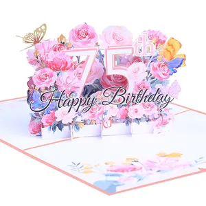Nova Chegada 3d Pop Up Feliz Aniversário Cartões Saudação Perfumado Ambientador Engraçado Fragrância Perfume Gift Card com Envelope