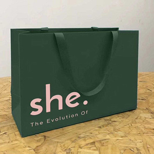 יוקרה אישית מעגל למות חיתוך ידית בד מתנה תכשיטי נייר תיק הדפסה מותאם אישית שקית קניות לוגו - Product Image 5