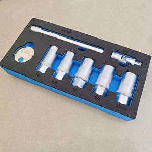 ชุดซ็อกเก็ตหัวเทียน CRV ขนาด 3/8 นิ้ว 8 ชิ้น สำหรับรถยนต์และรถจักรยานยนต์ พร้อมกล่องเครื่องมือ - Product Image 1