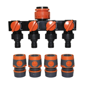 Lot de 10 distributeurs d'eau à 4 voies pour <span class=keywords><strong>tuyau</strong></span> d'<span class=keywords><strong>arrosage</strong></span> avec robinets individuels marche/arrêt pour <span class=keywords><strong>robinet</strong></span> d'eau - Product Image 6