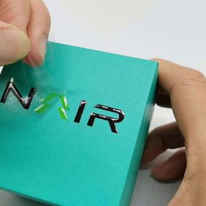 Custom Transparent PVC Metal UV Transfer <b>Sticker</b> Hot Silver Bronzing <b>Logo</b> Label for Packaging Labels - Product Image 5